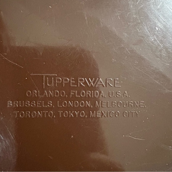 Vtg Set Of 4 Tupperware Brown Mushroom Nesting Servalier Canister W/ 3 Lids - Picture 8 of 8